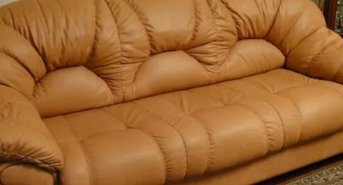 Перетяжка дивана кожей. Бирюлёво Восточное 